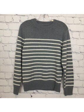 Long Wharf Gray Stripe Sweater Size S